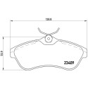 Jeu de 4 plaquettes de frein BREMBO P 61 075