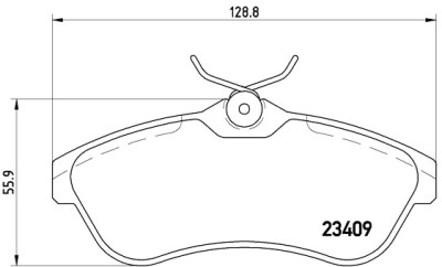 Jeu de 4 plaquettes de frein BREMBO P 61 075