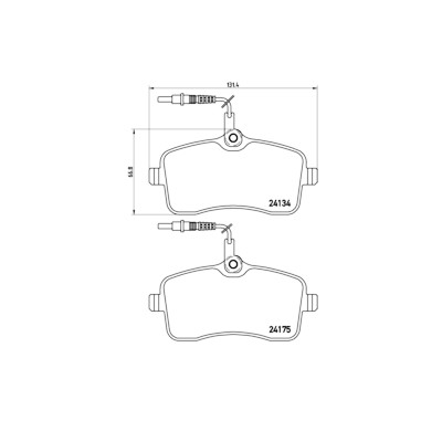 Jeu de 4 plaquettes de frein BREMBO P 61 077