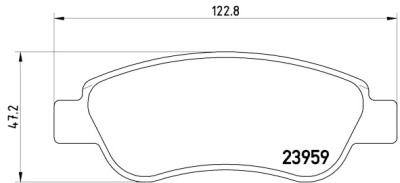 Jeu de 4 plaquettes de frein BREMBO P 61 081
