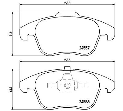 Jeu de 4 plaquettes de frein BREMBO P 61 086