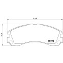 Jeu de 4 plaquettes de frein BREMBO P 61 089