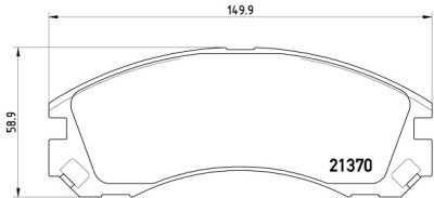 Jeu de 4 plaquettes de frein BREMBO P 61 089