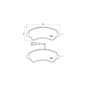 Jeu de 4 plaquettes de frein BREMBO P 61 093