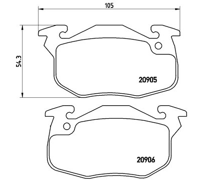Jeu de 4 plaquettes de frein BREMBO P 61 097
