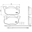 Jeu de 4 plaquettes de frein BREMBO P 61 099