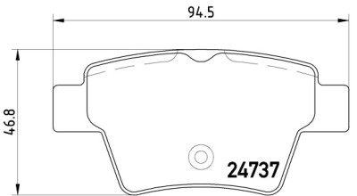 Jeu de 4 plaquettes de frein BREMBO P 61 100