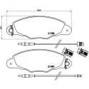 Jeu de 4 plaquettes de frein BREMBO P 61 102