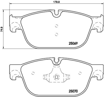 Jeu de plaquettes de frein BREMBO P 61 107