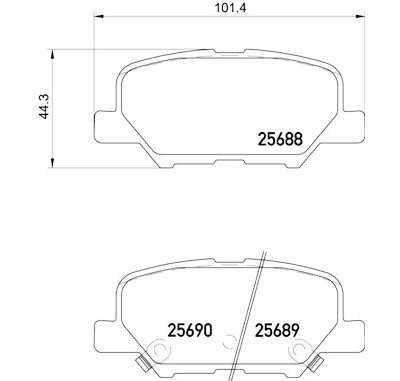 Jeu de 4 plaquettes de frein BREMBO P 61 111