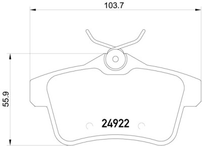 Jeu de 4 plaquettes de frein BREMBO P 61 114