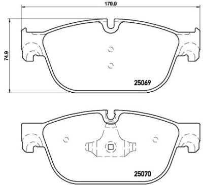 Jeu de 4 plaquettes de frein BREMBO P 61 115