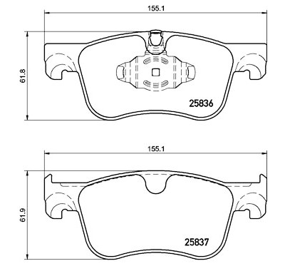 Jeu de 4 plaquettes de frein BREMBO P 61 116