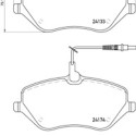 Jeu de 4 plaquettes de frein BREMBO P 61 119