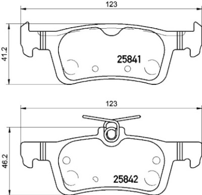Jeu de 4 plaquettes de frein BREMBO P 61 121