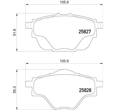 Jeu de 4 plaquettes de frein BREMBO P 61 124