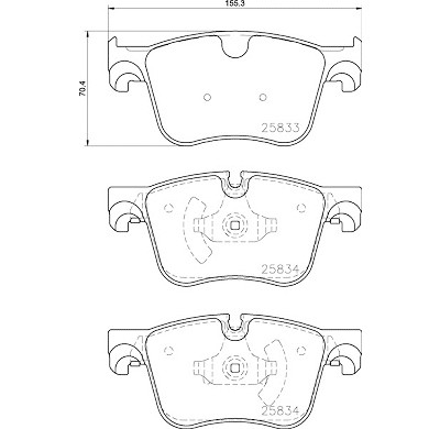 Jeu de 4 plaquettes de frein BREMBO P 61 127