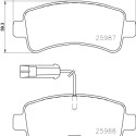 Jeu de 4 plaquettes de frein BREMBO P 61 130
