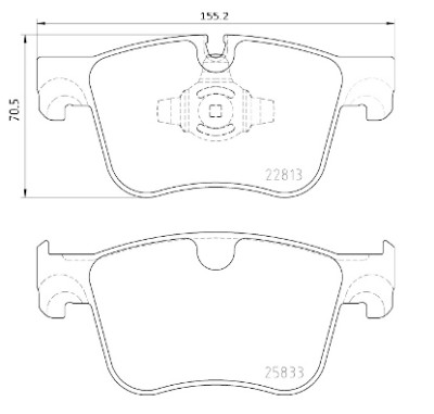 Jeu de 4 plaquettes de frein BREMBO P 61 135