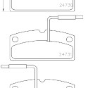 Jeu de 4 plaquettes de frein BREMBO P 62 001
