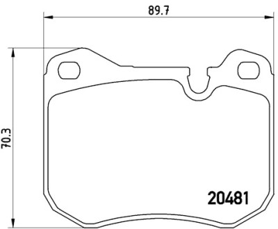 Jeu de 4 plaquettes de frein BREMBO P 65 002