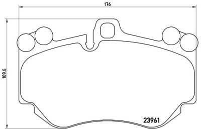 Jeu de 4 plaquettes de frein BREMBO P 65 016