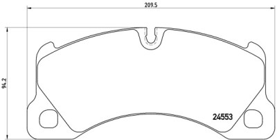 Jeu de 4 plaquettes de frein BREMBO P 65 017