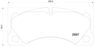 Jeu de 4 plaquettes de frein BREMBO P 65 021