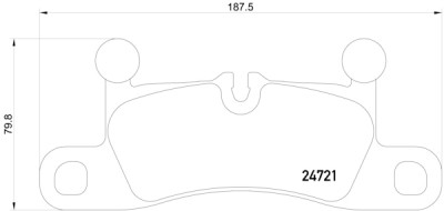 Jeu de 4 plaquettes de frein BREMBO P 65 027