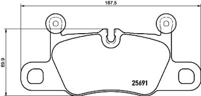 Jeu de 4 plaquettes de frein BREMBO P 65 031
