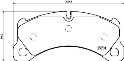 Jeu de 4 plaquettes de frein BREMBO P 65 033