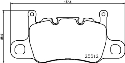 Jeu de 4 plaquettes de frein BREMBO P 65 037