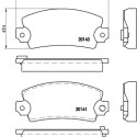 Jeu de 4 plaquettes de frein BREMBO P 68 004