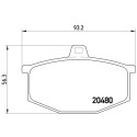 Jeu de 4 plaquettes de frein BREMBO P 68 005