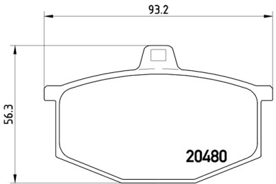 Jeu de 4 plaquettes de frein BREMBO P 68 005
