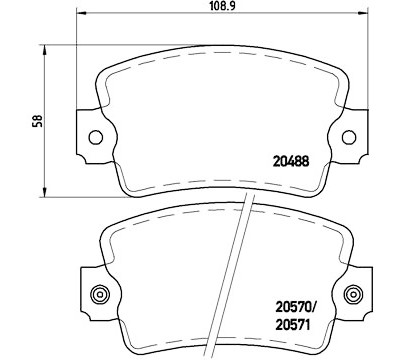 Jeu de 4 plaquettes de frein BREMBO P 68 007