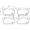 Jeu de 4 plaquettes de frein BREMBO P 68 015