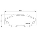 Jeu de 4 plaquettes de frein BREMBO P 68 016
