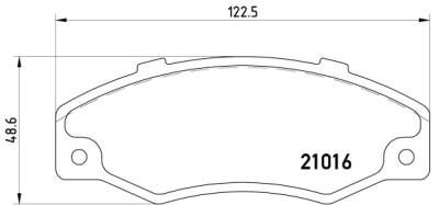 Jeu de 4 plaquettes de frein BREMBO P 68 016