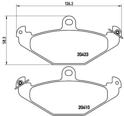 Jeu de 4 plaquettes de frein BREMBO P 68 017