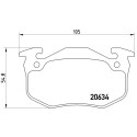 Jeu de 4 plaquettes de frein BREMBO P 68 020