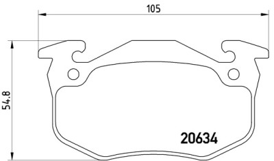 Jeu de 4 plaquettes de frein BREMBO P 68 020