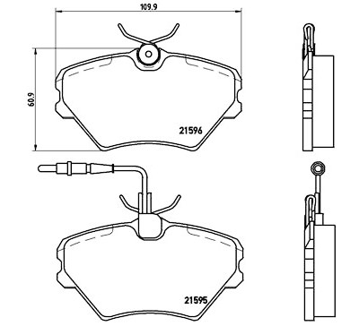 Jeu de 4 plaquettes de frein BREMBO P 68 022