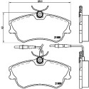 Jeu de 4 plaquettes de frein BREMBO P 68 023