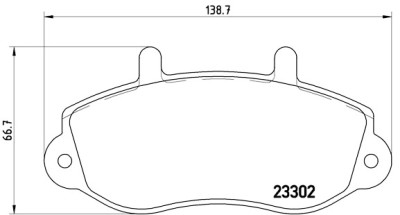 Jeu de 4 plaquettes de frein BREMBO P 68 025
