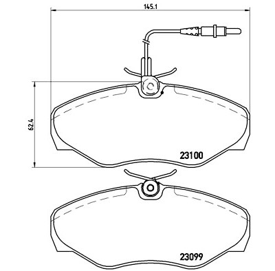 Jeu de 4 plaquettes de frein BREMBO P 68 026