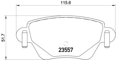 Jeu de 4 plaquettes de frein BREMBO P 68 028