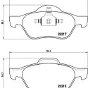 Jeu de 4 plaquettes de frein BREMBO P 68 029
