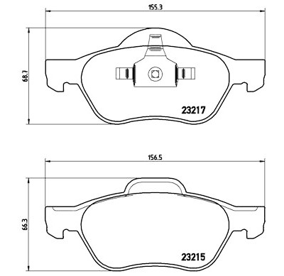 Jeu de 4 plaquettes de frein BREMBO P 68 029
