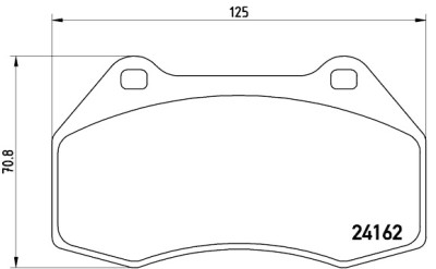 Jeu de 4 plaquettes de frein BREMBO P 68 036